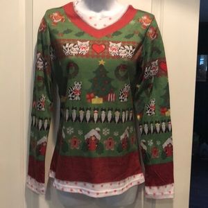 FAUXREAL UGLY CHRISTMAS T-SHIRT, MEDIUM